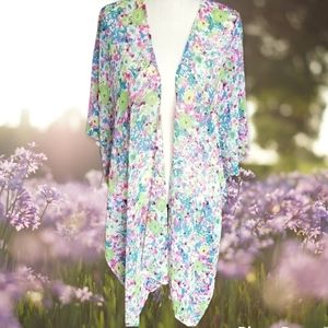 Flowy Boho Tunic Top Kimono Swim Cover Up Beachwear One Size